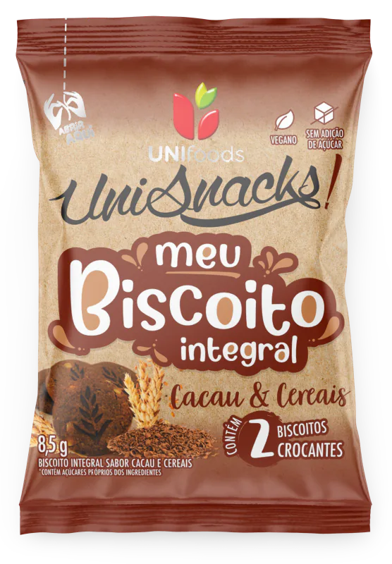 Biscoito Integral Cacau & Cereais 8,5g